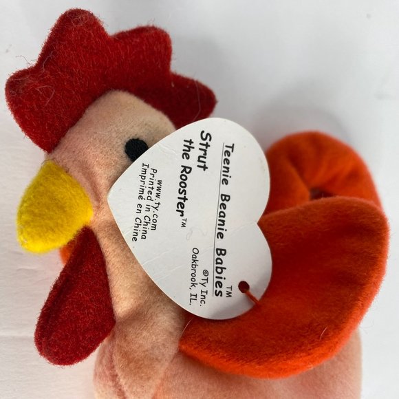 TY Teenie Beanie Baby Strut the Rooster Vintage - Picture 2 of 5